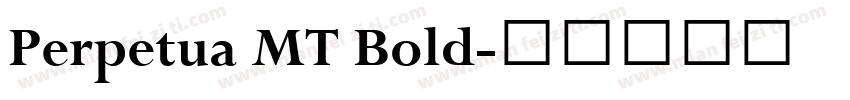 Perpetua MT Bold字体转换